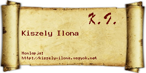 Kiszely Ilona névjegykártya