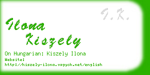 ilona kiszely business card